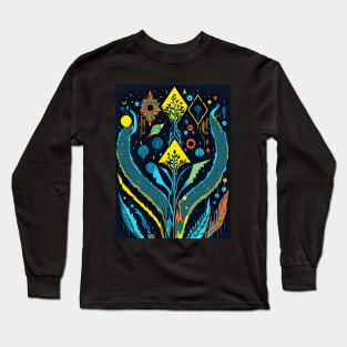 Abstract Colorful Tree Long Sleeve T-Shirt